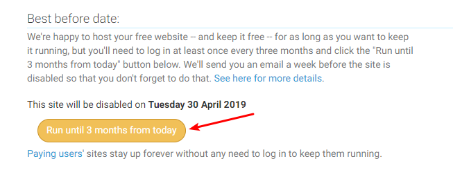 Renew the application