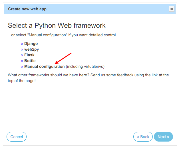 Choose a web framework